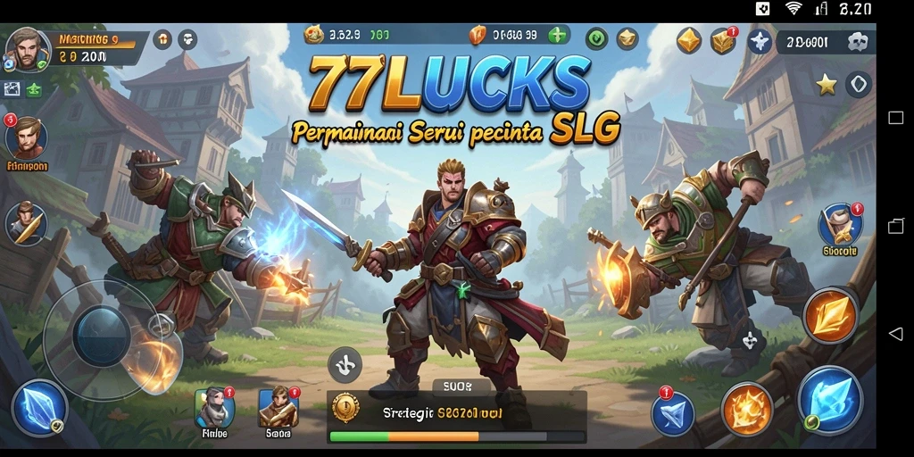Screenshot gameplay 77LUCKS dengan strategi pertempuran yang menarik.