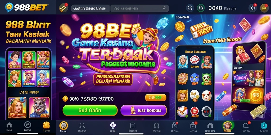 Screenshot utama 988BET yang menampilkan gameplay kasino yang menarik.