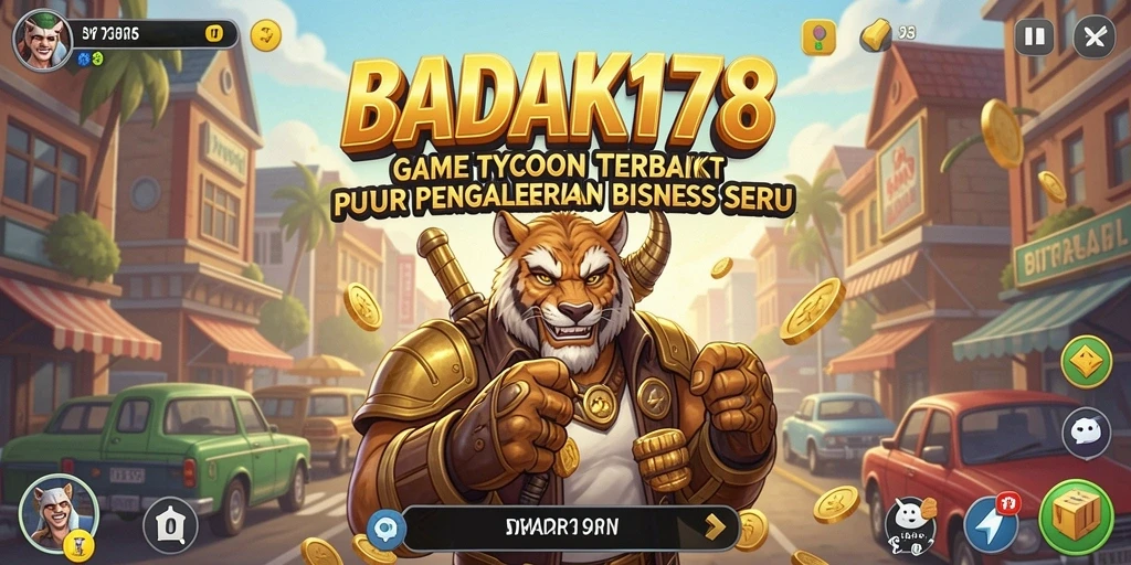 Tampilan gameplay BADAK178 yang menampilkan strategi bisnis yang seru.