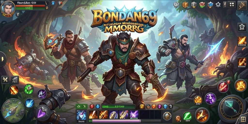 Screenshot BONDAN69 menampilkan pertempuran seru dalam dunia MMORPG.