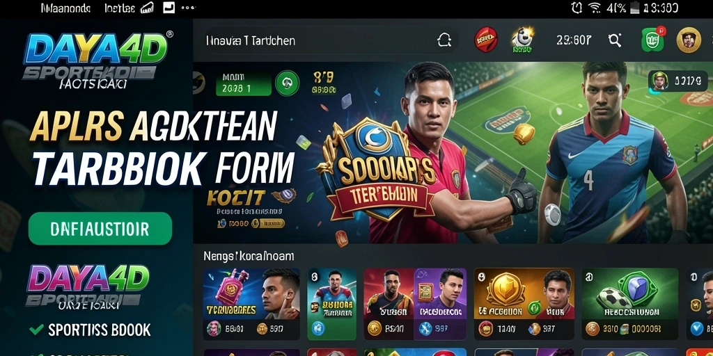 Tampilan menarik dari aplikasi Sportsbook DAYA4D yang siap memberikan pengalaman taruhan seru.