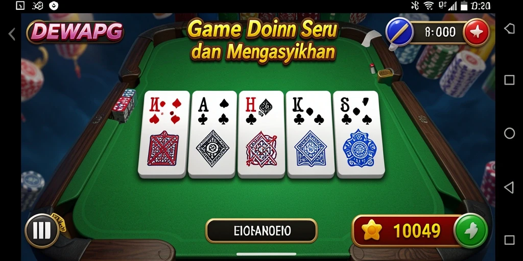 Gameplay DEWAPG yang seru dan menarik dalam permainan Domino.