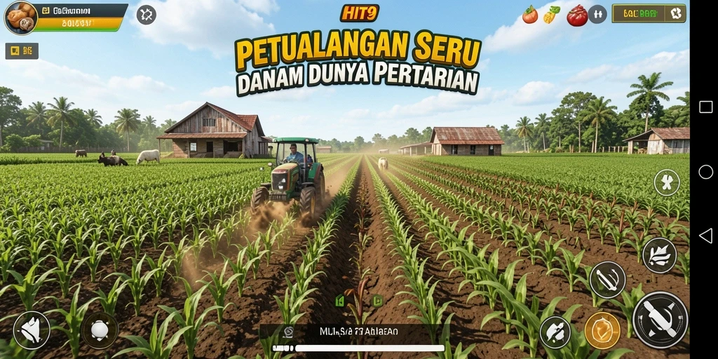 Tampilan gameplay <strong>HIT9</strong> yang menarik saat merawat pertanian.