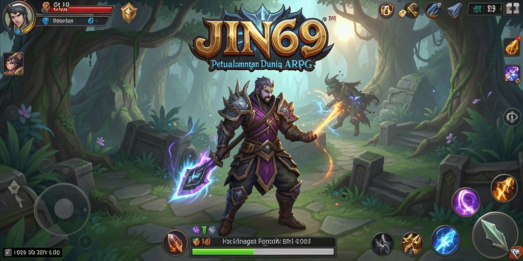 Tampilan gameplay menegangkan di arena pertempuran JIN69.