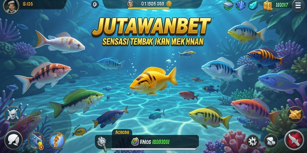 Tampilan gameplay JUTAWANBET dengan aksi seru berburu ikan.