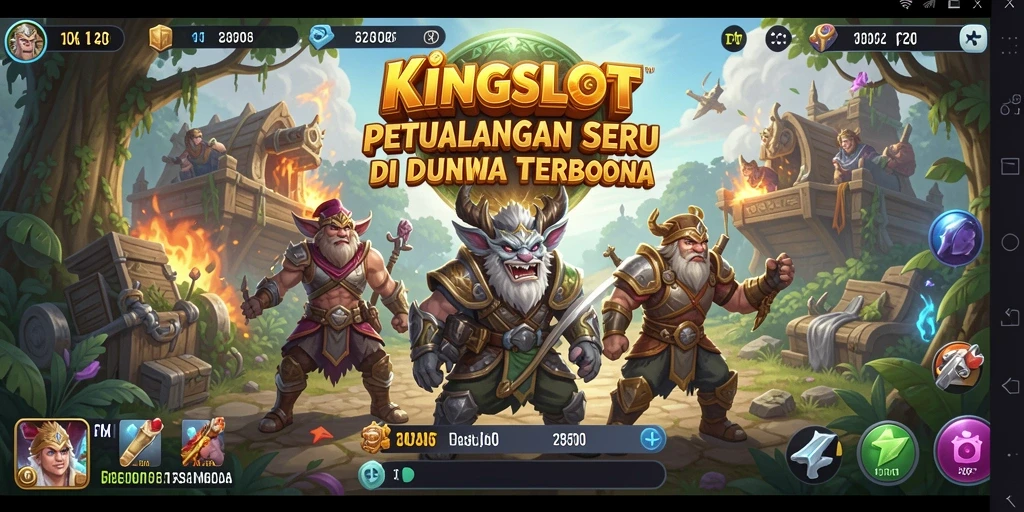 Tampilan gameplay <strong>KINGSLOT</strong> yang menakjubkan di dunia terbuka.