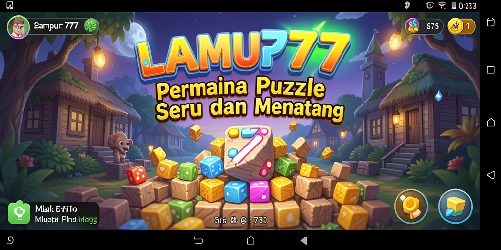 Tampilan gameplay menantang di LAMPU777 yang penuh warna.