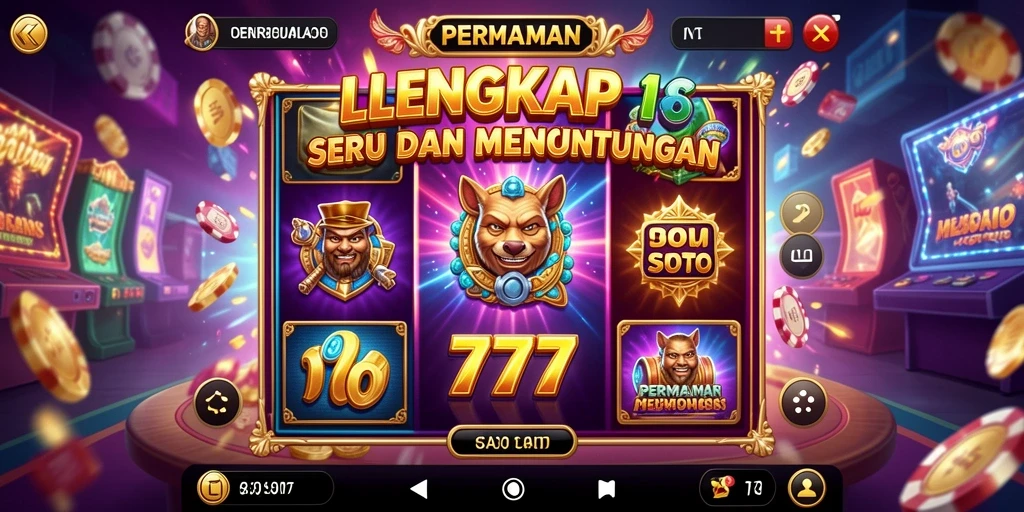 Gameplay LENGKAP777 yang dinamis dan penuh warna.