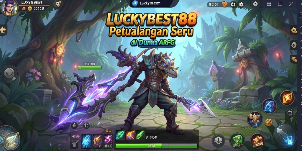 Screenshot utama LUCKYBEST88 menampilkan aksi seru dalam gameplay ARPG.