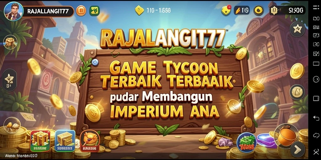 Tampilan gameplay menarik dari RAJALANGIT77 saat membangun bisnis Tycoon.