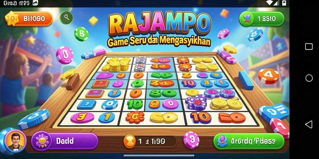 Tampilan permainan bingo yang seru di RAJAMPO.