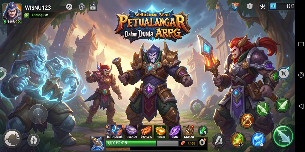 Tampilan menarik dari gameplay WISNU123 dalam dunia ARPG.